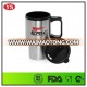 14 oz inner plastic & outer stainless steel thermal tea tumbler with handle