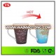 450 ml Promotional ceramic changing color mug with big handle