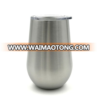 Wholesale high quality stainless steel 12oz wine glass cups