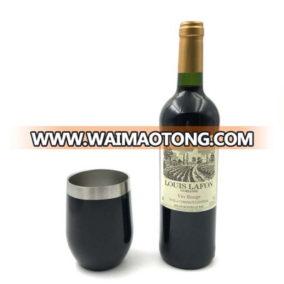 Factory price wholesale 350ml stainless steel insulated wine glasses