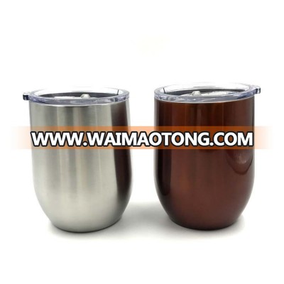 High quality custom wine glasses stainless steel 16oz egg mugs cup