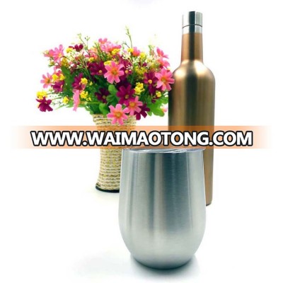 China supplier wholesale 12oz stainless steel insulated wine glasses egg cup mugs