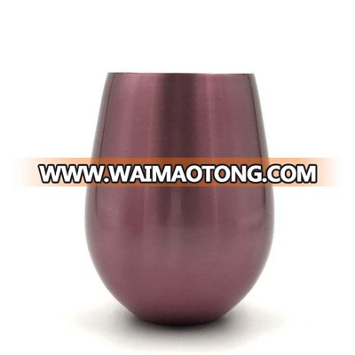 Latest style high quality stainless steel stemless wine mugs egg cup