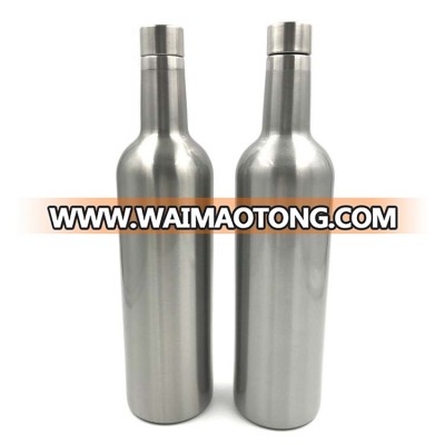 Cheap wholesale 750ml vacuum insulated stainless steel wine bottle