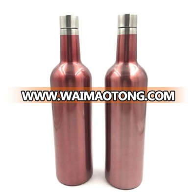 High quality stainless steel double wall vacuum insulated wine bottle