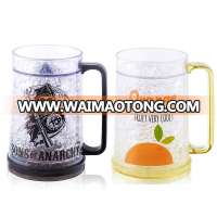 400ML Freeze Gel Mug Plastic Ice Mugs With Handle Water Inside