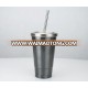 Insulated Stainless Steel Vacuum Thermos, coffee cup mugs with straw